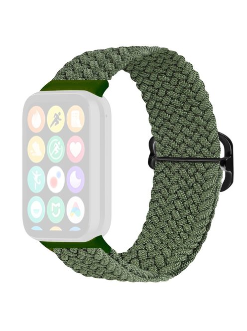 For Xiaomi Smart Band 8 Pro Nylon Watch Band Adjustable Woven Strap - Green