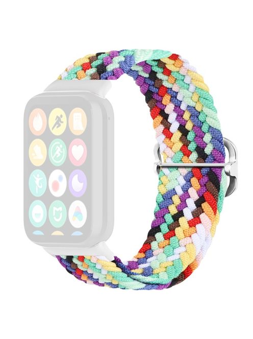 For Xiaomi Smart Band 8 Pro Nylon Watch Band Adjustable Woven Strap - Official Rainbow