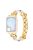 For Xiaomi Smart Band 8 Pro Resin+Rhinestone Wrist Strap Replacement - Gold+White