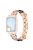 For Xiaomi Smart Band 8 Pro Resin+Rhinestone Wrist Strap Replacement - Rose Gold+Black