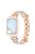 For Xiaomi Smart Band 8 Pro Resin+Rhinestone Wrist Strap Replacement - Rose Gold+Pink