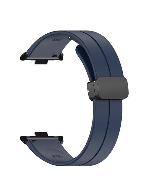 For Xiaomi Smart Band 8 Pro Silicone Watch Strap Wristband with Magnetic Folding Buckle - Midnight Blue