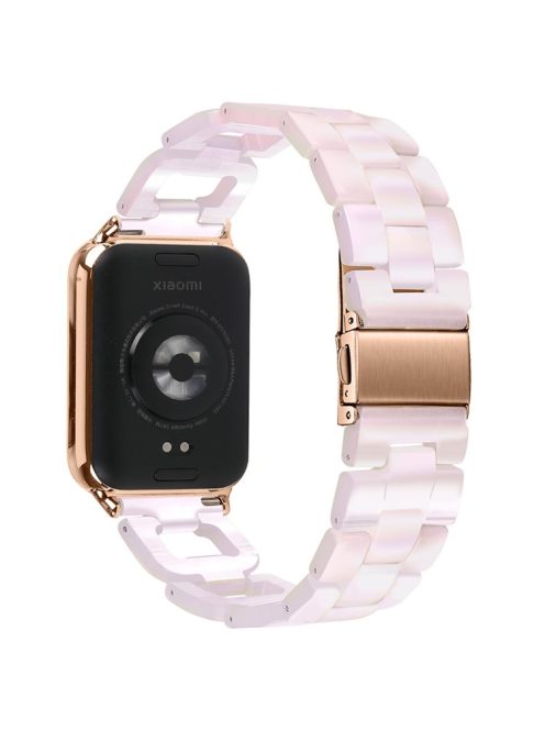 For Xiaomi Smart Band 8 Pro Smart Watch D-Shape Strap Resin Bracelet Watchband Replacement - Mermaid Pink