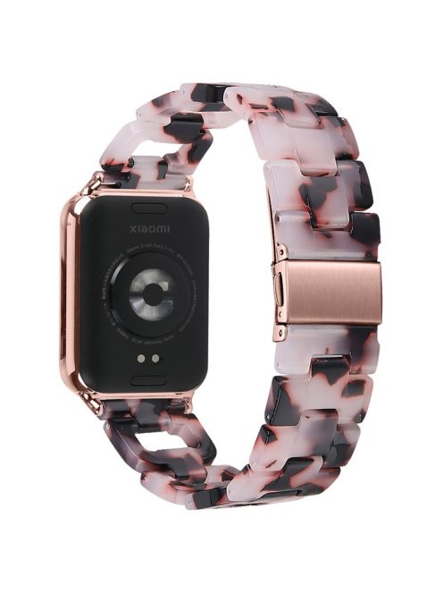 For Xiaomi Smart Band 8 Pro Smart Watch D-Shape Strap Resin Bracelet Watchband Replacement - Pink+Black