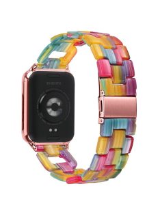   For Xiaomi Smart Band 8 Pro Smart Watch D-Shape Strap Resin Bracelet Watchband Replacement - Rainbow