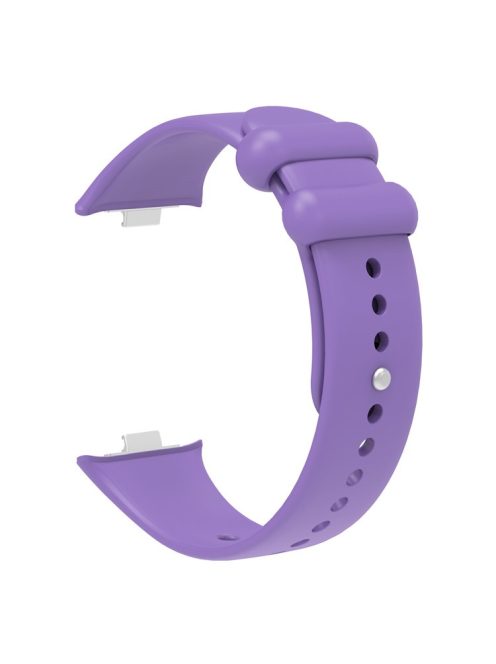 For Xiaomi Smart Band 8 Pro Solid Color Wrist Band Replacement Silicone Watch Strap - Purple