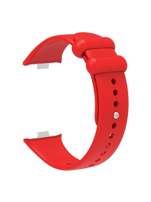 For Xiaomi Smart Band 8 Pro Solid Color Wrist Band Replacement Silicone Watch Strap - Red