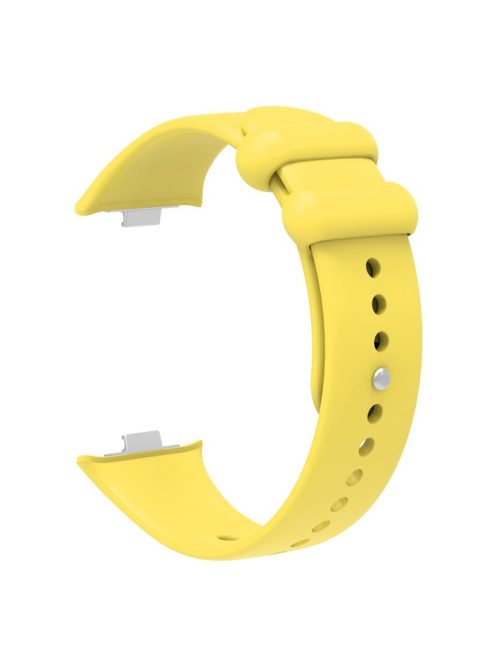 For Xiaomi Smart Band 8 Pro Solid Color Wrist Band Replacement Silicone Watch Strap - Yellow