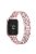 For Xiaomi Smart Band 8 Pro Watch Band Rhinestone Decor 5-Bead Metal Watch Strap - Rose Pink