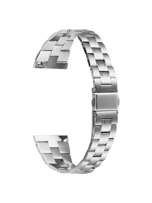 For Xiaomi Watch Color Fashion Ultra-Thin Watch Strap 3-Bead Stainless Steel Wrist Band - Silver