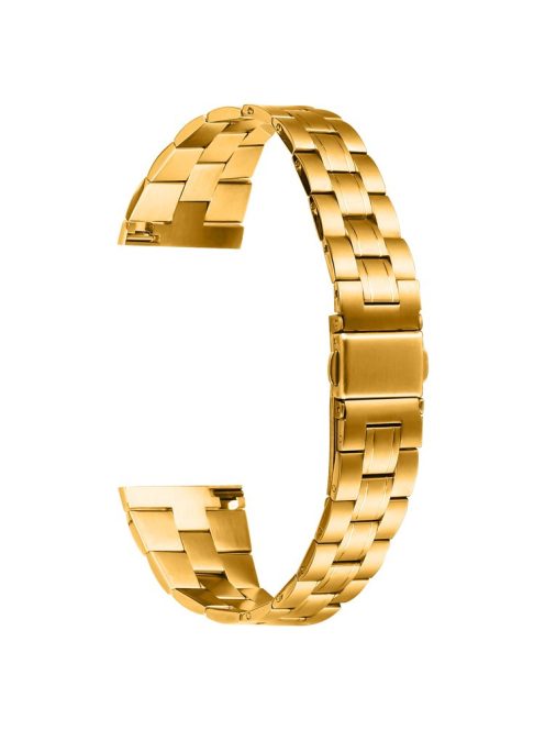 For Xiaomi Watch Color Ultra-Thin 3-Bead Stainless Steel Band Fashion Smartwatch Strap - Gold