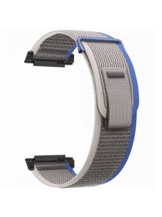   For Xiaomi Watch H1 Nylon Watch Band Adjustable Loop Fastener Strap - Blue+Grey