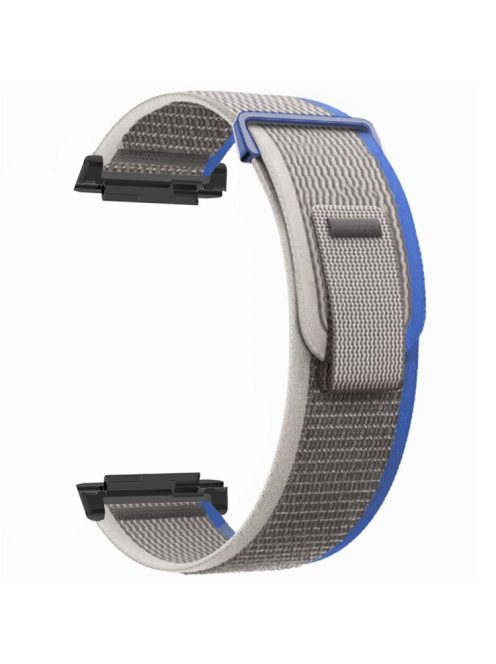 For Xiaomi Watch H1 Nylon Watch Band Adjustable Loop Fastener Strap - Blue+Grey