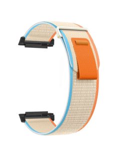   For Xiaomi Watch H1 Nylon Watch Band Adjustable Loop Fastener Strap - Milk White