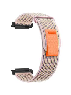   For Xiaomi Watch H1 Nylon Watch Band Adjustable Loop Fastener Strap - Pink