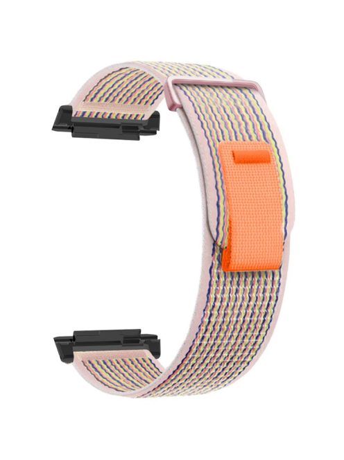 For Xiaomi Watch H1 Nylon Watch Band Adjustable Loop Fastener Strap - Pink