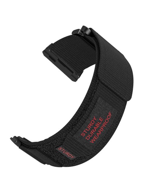 For Xiaomi Watch H1 Outdoor Climbing Watch Strap Magic Tape Breathable Nylon Band - Black