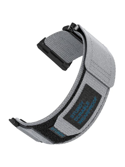 For Xiaomi Watch H1 Outdoor Climbing Watch Strap Magic Tape Breathable Nylon Band - Grey