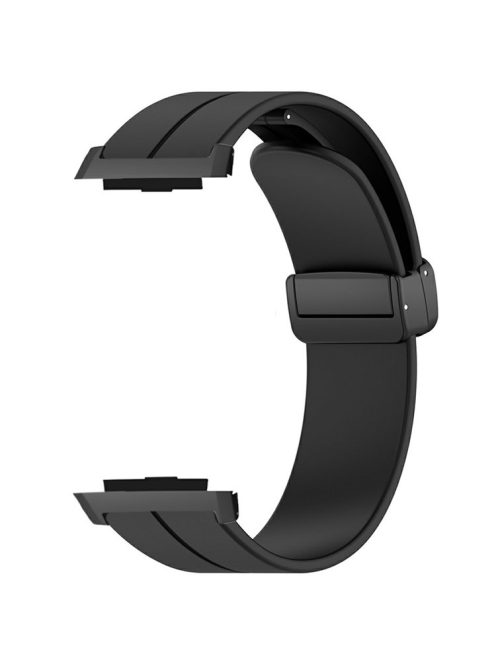 For Xiaomi Watch H1 Watchband Soft Silicone Watch Strap with Magnetic Buckle - Black