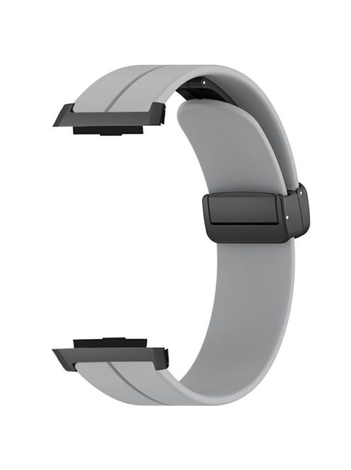 For Xiaomi Watch H1 Watchband Soft Silicone Watch Strap with Magnetic Buckle - Grey