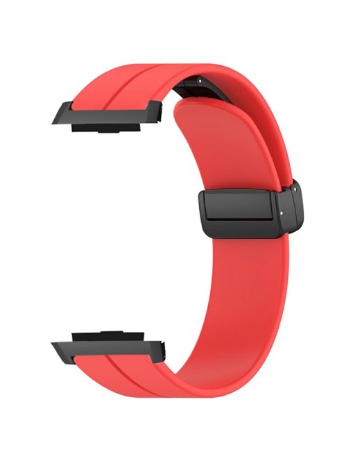 For Xiaomi Watch H1 Watchband Soft Silicone Watch Strap with Magnetic Buckle - Red