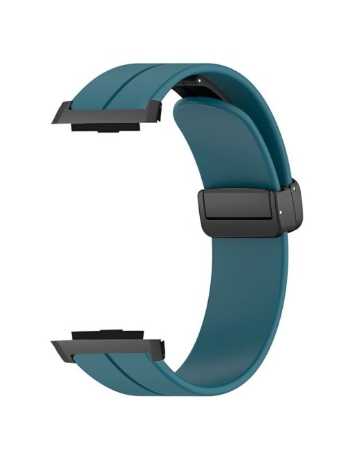 For Xiaomi Watch H1 Watchband Soft Silicone Watch Strap with Magnetic Buckle - Rock Cyan