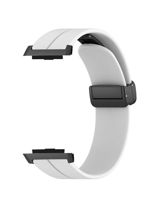 For Xiaomi Watch H1 Watchband Soft Silicone Watch Strap with Magnetic Buckle - White