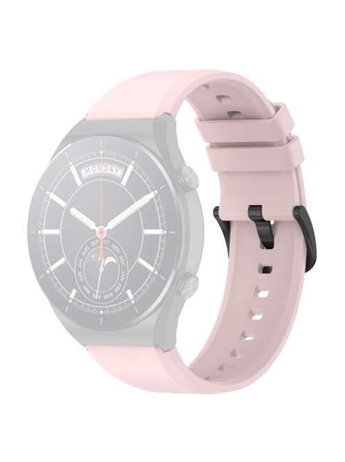 For Xiaomi Watch S1 22mm Silicone Watch Band Replacement Spare Watch Strap - Light Pink