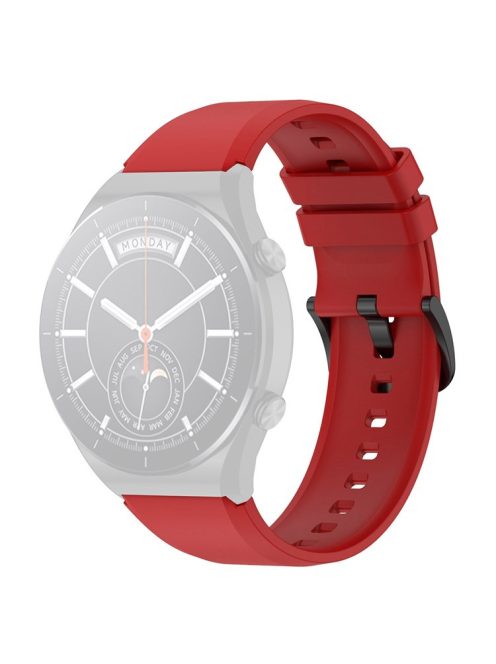 For Xiaomi Watch S1 22mm Silicone Watch Band Replacement Spare Watch Strap - Red