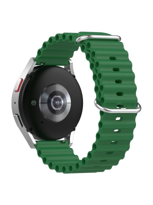 For Xiaomi Watch S1 Active / S1 Pro / Watch Color / Samsung Galaxy Watch 3 45mm Silicone Ocean Strap 22mm Sport Watch Band with Adjustable Buckle Loop - Green