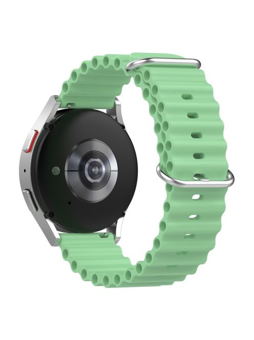 For Xiaomi Watch S1 Active / S1 Pro / Watch Color / Samsung Galaxy Watch 3 45mm Silicone Ocean Strap 22mm Sport Watch Band with Adjustable Buckle Loop - Light Green