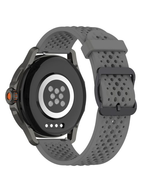 For Xiaomi Watch S4 Sport / Samsung Galaxy Watch3 45mm / Watch 42mm Silicone 22mm Multiple Holes Breathable Watch Strap - Dark Grey