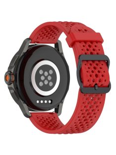   For Xiaomi Watch S4 Sport / Samsung Galaxy Watch3 45mm / Watch 42mm Silicone 22mm Multiple Holes Breathable Watch Strap - Red