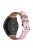 For Xiaomi YouPin Haylou RT / RT2 / GST / GS / RS3 22mm Quick Release Wristband Textured Genuine Leather Watch Band Adjustable Wrist Strap Replacement - Beige / Light Pink