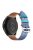 For Xiaomi YouPin Haylou RT / RT2 / GST / GS / RS3 22mm Quick Release Wristband Textured Genuine Leather Watch Band Adjustable Wrist Strap Replacement - Beige / Sky Blue