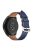 For Xiaomi YouPin Haylou RT / RT2 / GST / GS / RS3 22mm Quick Release Wristband Textured Genuine Leather Watch Band Adjustable Wrist Strap Replacement - Dark Blue