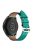 For Xiaomi YouPin Haylou RT / RT2 / GST / GS / RS3 22mm Quick Release Wristband Textured Genuine Leather Watch Band Adjustable Wrist Strap Replacement - Green