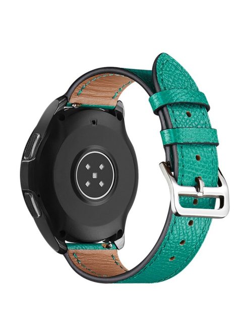 For Xiaomi YouPin Haylou RT / RT2 / GST / GS / RS3 22mm Quick Release Wristband Textured Genuine Leather Watch Band Adjustable Wrist Strap Replacement - Green