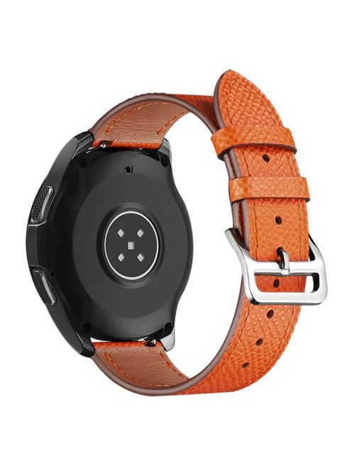 For Xiaomi YouPin Haylou RT / RT2 / GST / GS / RS3 22mm Quick Release Wristband Textured Genuine Leather Watch Band Adjustable Wrist Strap Replacement - Orange