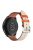 For Xiaomi YouPin Haylou RT / RT2 / GST / GS / RS3 22mm Quick Release Wristband Textured Genuine Leather Watch Band Adjustable Wrist Strap Replacement - Orange / Beige