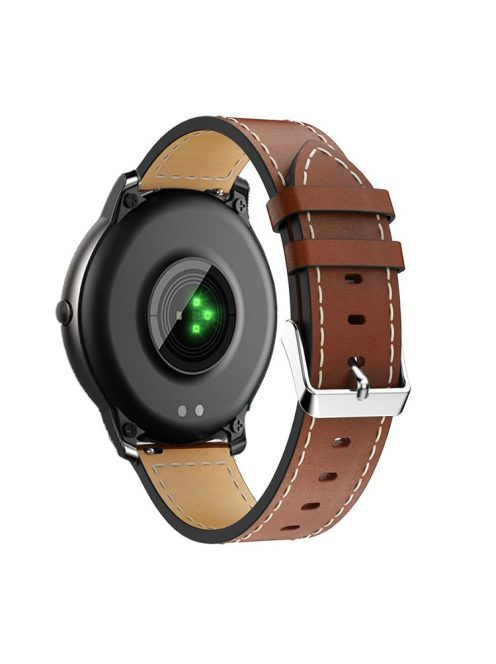 Genuine Leather Smart Watch Band Strap Replacement for Xiaomi  Haylou Solar LS05, etc. - Brown