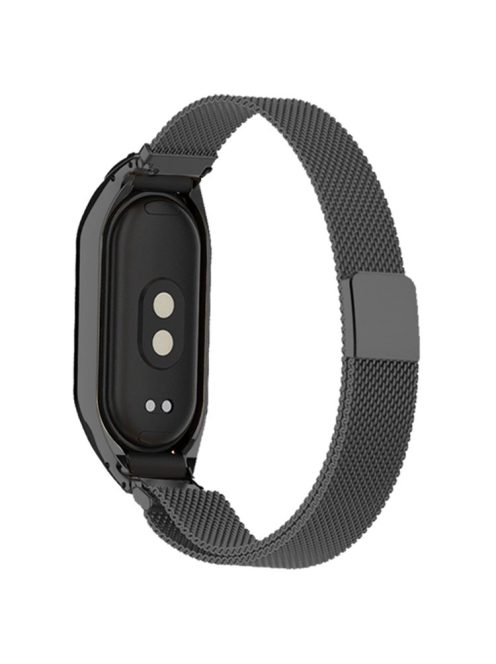 KALEBOL KLB-ML-001 For Xiaomi Mi Band 4 / 3 Milanese Mesh Band Magnetic Stainless Steel Watch Strap - Black