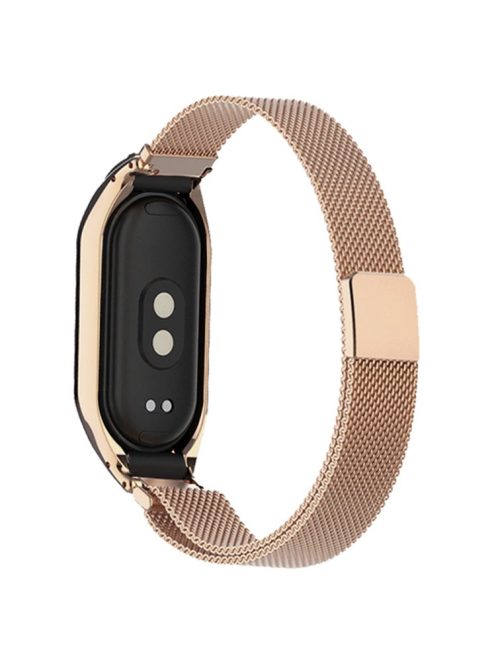 KALEBOL KLB-ML-001 For Xiaomi Mi Band 4 / 3 Milanese Mesh Band Magnetic Stainless Steel Watch Strap - Retro Gold