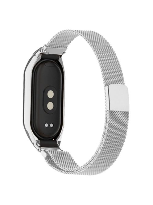 KALEBOL KLB-ML-001 For Xiaomi Mi Band 4 / 3 Milanese Mesh Band Magnetic Stainless Steel Watch Strap - Silver