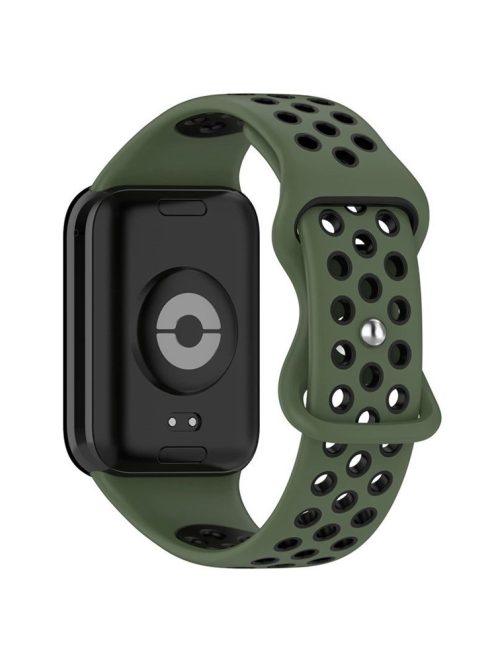 KALEBOL KLB-SSGJ-002 For Xiaomi Smart Band 8 Pro / Redmi Watch 4 Silicone Strap Dual Color - Army Green+Black