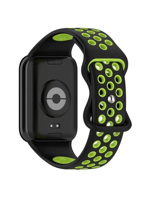 KALEBOL KLB-SSGJ-002 For Xiaomi Smart Band 8 Pro / Redmi Watch 4 Silicone Strap Dual Color - Black+Green