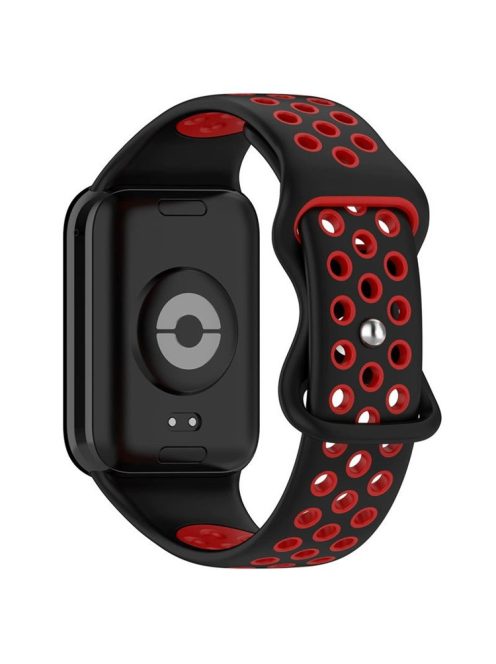 KALEBOL KLB-SSGJ-002 For Xiaomi Smart Band 8 Pro / Redmi Watch 4 Silicone Strap Dual Color - Black+Red