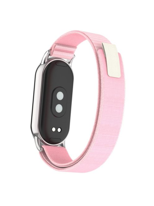 KALEBOL KLB-YJNLHH-001 for Xiaomi Mi Band 9 NFC / Mi Band 9 / Smart Band 8 NFC / Smart Band 8 Nylon Band Strap Replacement Wristband - Pink