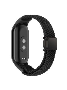   Magnetic Braided Nylon Strap for Xiaomi Mi Band 9 NFC / Mi Band 9 / Smart Band 8 NFC / Smart Band 8 Replacement Watch Band - Black