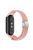 Magnetic Braided Nylon Strap for Xiaomi Mi Band 9 NFC / Mi Band 9 / Smart Band 8 NFC / Smart Band 8 Replacement Watch Band - Matte Pink